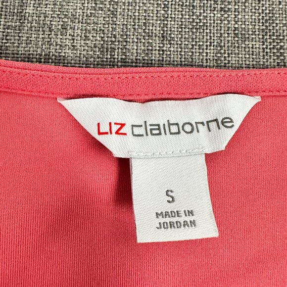 NEW! Liz Claiborne Rapture‎ Rose Blouse Small $32 Round Neck Short Sleeve - Picture 3 of 10